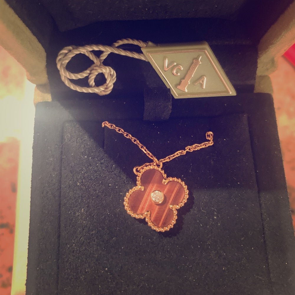 VCF  Alhambra pendant, rose gold,diamond